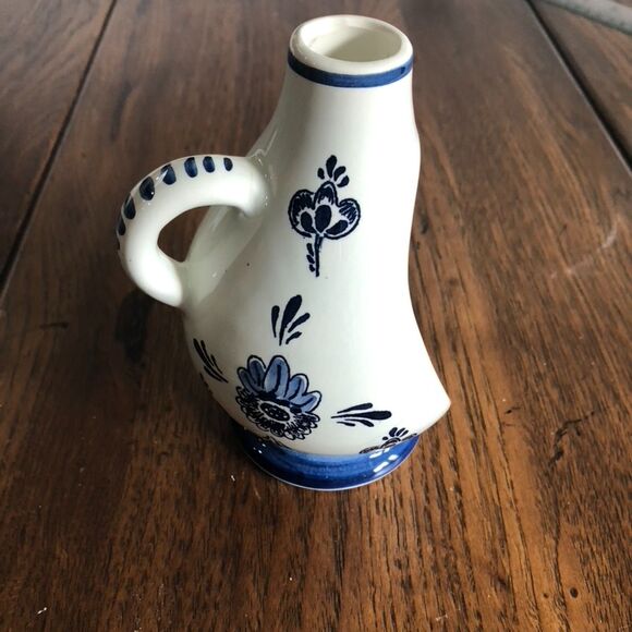 Vintage Delft Blue and White Hand Painted Candle Holder - Picture 2 of 6